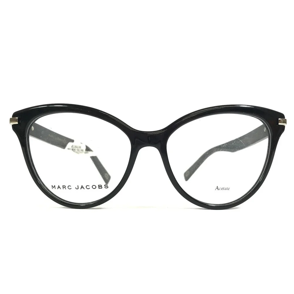 Marc Jacobs Eyeglasses Frames 188 807 Shiny Black Butterfly Full Rim 54-16-145